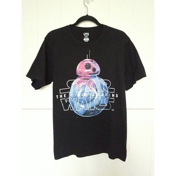 UNIQLO x STAR WARS The Force Awakens Mens S/S BB-8 Graphic T-Shirt XL Black - Picture 4 of 7